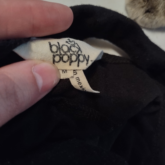 Hi-low midi dress with open back Black Poppy owl design modal - Picture 5 of 8